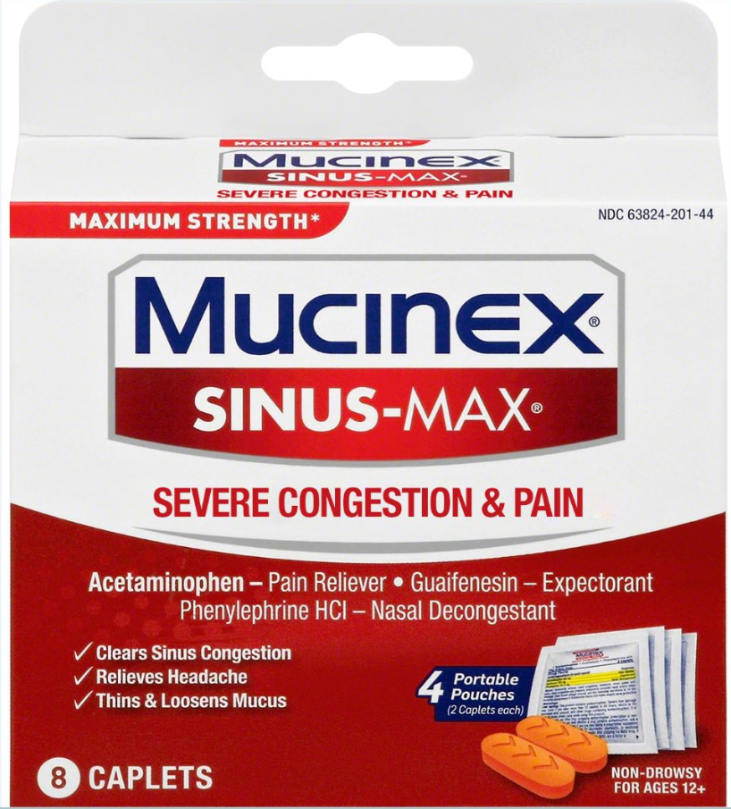 MUCINEX SINUSMAX Severe Congestion  Pain  Caplets